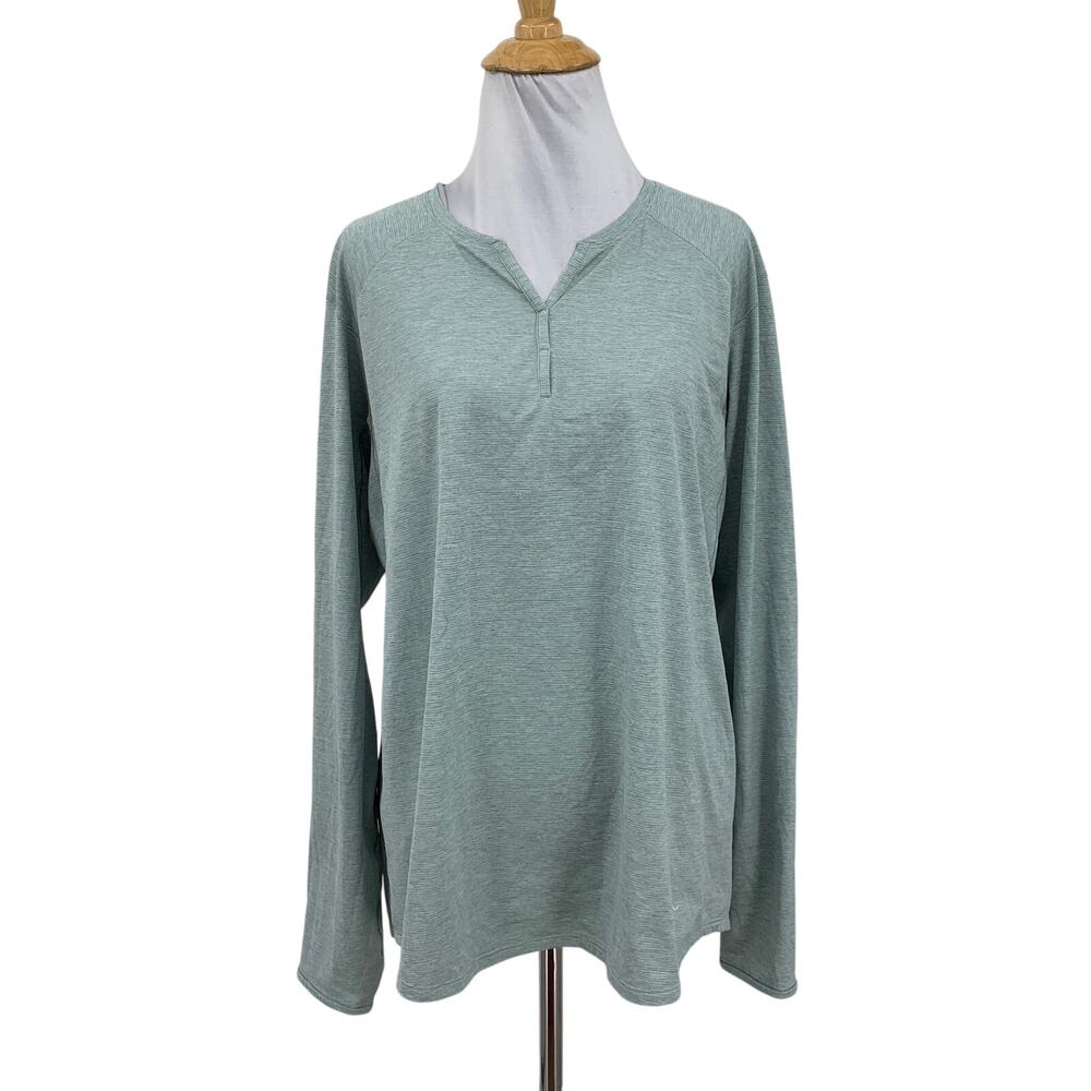 Arc'teryx Shirt Womens L Large Sea Foam Kadem Henley Long Sleeve Lightweight